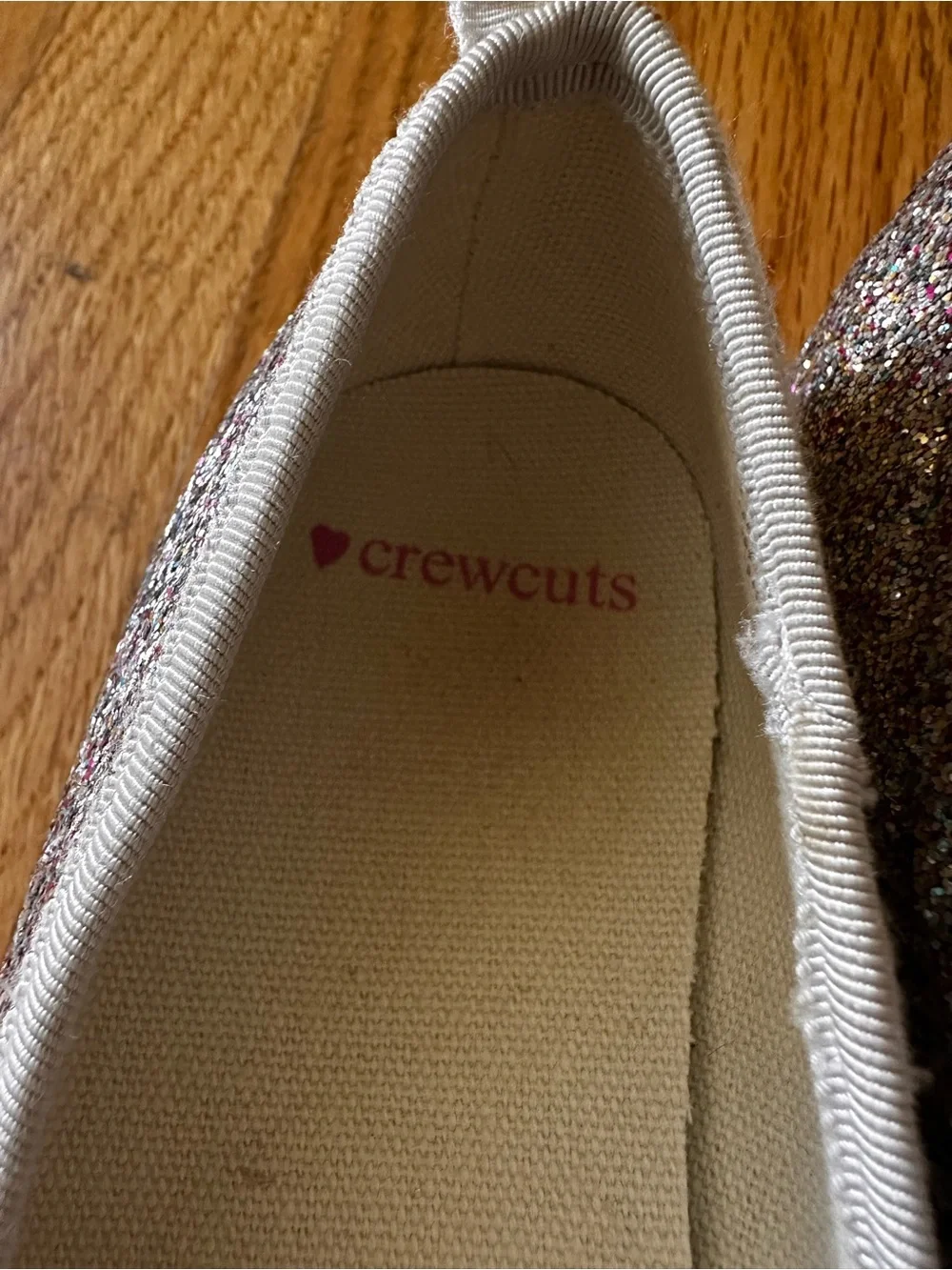 Crewcuts Girls' Multicolor Glitter Ballet Flats with Cream Trim